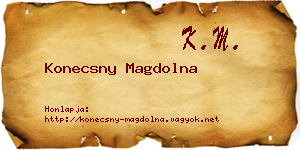 Konecsny Magdolna névjegykártya